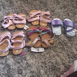 Toddler Girls' Pink and Purple Sandals
